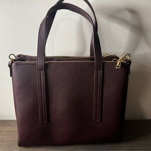 Urban Burgundy Vegan Leather Tote Purse